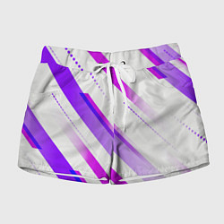 Шорты женские Color white pink, цвет: 3D-принт