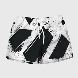 Шорты женские Color black white, цвет: 3D-принт