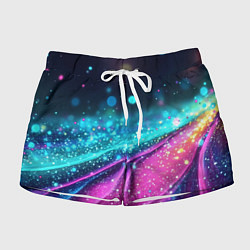 Женские шорты Синяя текстура с фиолетовым переливом