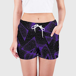 Шорты женские The triangle is purple, цвет: 3D-принт — фото 2