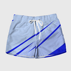 Женские шорты Светло-синий текстура с полосой
