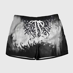 Шорты женские Гранж каллиграфия, цвет: 3D-принт