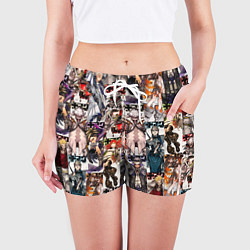 Шорты женские Гачиакута герои, цвет: 3D-принт — фото 2