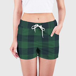Шорты женские Дождевой лес тартан ирландский, цвет: 3D-принт — фото 2