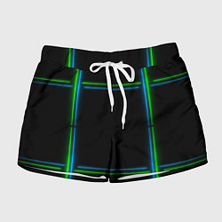 Женские шорты Neon green light blue
