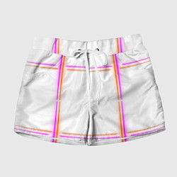 Женские шорты Neon white orange pink