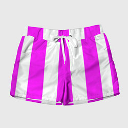 Женские шорты Color white pink lines
