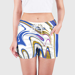 Шорты женские Цветные вихри, цвет: 3D-принт — фото 2