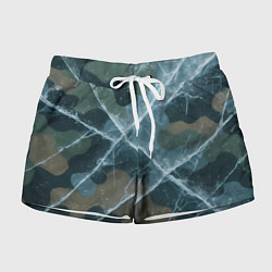 Шорты женские Лед на камуфляже, цвет: 3D-принт