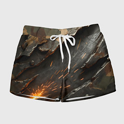 Женские шорты Искры метала под камуфляжем