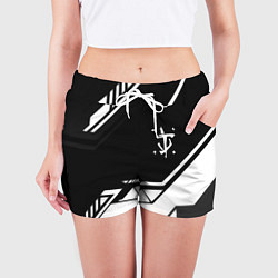 Шорты женские Doom geometry black, цвет: 3D-принт — фото 2