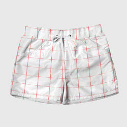 Шорты женские Color white red crosses, цвет: 3D-принт