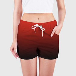 Шорты женские Red gradient, цвет: 3D-принт — фото 2