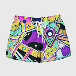 Шорты женские Пришелец, цвет: 3D-принт