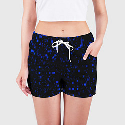 Шорты женские Color blue khaki, цвет: 3D-принт — фото 2