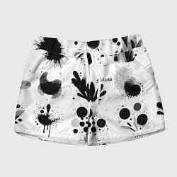 Шорты женские Растительный паттерн и кляксы - Милан, цвет: 3D-принт