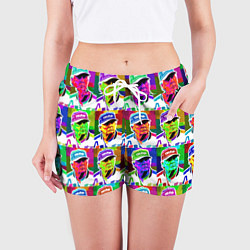 Шорты женские Donald Trump - pop art poster, цвет: 3D-принт — фото 2