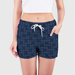 Шорты женские Геометрический монохромный паттерн, цвет: 3D-принт — фото 2