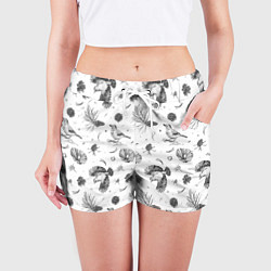 Шорты женские Сойка в Бузулукском бору, цвет: 3D-принт — фото 2