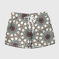 Женские шорты Калейдоскоп из цветочных звезд