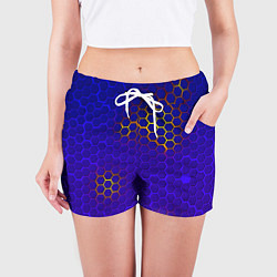 Шорты женские Оптическая броня железного человека, цвет: 3D-принт — фото 2