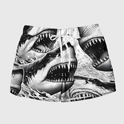 Женские шорты Белая акула - стая
