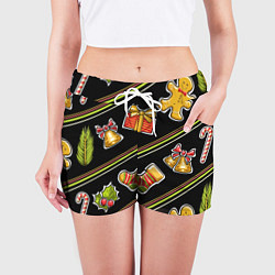 Шорты женские Рождественский дух, цвет: 3D-принт — фото 2