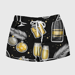 Шорты женские Новогодний вайб, цвет: 3D-принт