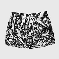Шорты женские Lightnings and faces - ai art fantasy, цвет: 3D-принт