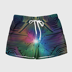 Шорты женские Линейная графика, цвет: 3D-принт