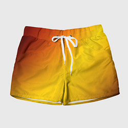 Шорты женские Color yellow red gradient, цвет: 3D-принт