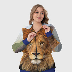 Женский 3D-костюм Красавец лев, цвет: 3D-синий — фото 2