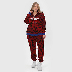 Женский 3D-костюм Cs:go - Crimson Web Style Factory New Кровавая пау, цвет: 3D-синий — фото 2