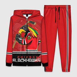 Женский 3D-костюм Chicago Blackhawks, цвет: 3D-черный