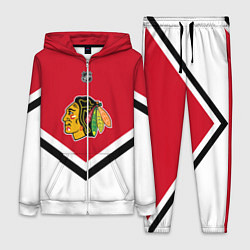 Женский 3D-костюм NHL: Chicago Blackhawks, цвет: 3D-белый