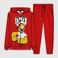 Женский 3D-костюм Duff Beer, цвет: 3D-красный