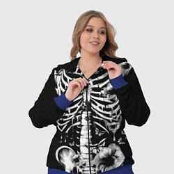 Женский 3D-костюм Floral Skeleton, цвет: 3D-синий — фото 2