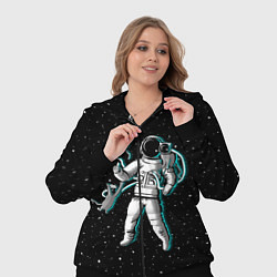 Женский 3D-костюм Космонавт с котами, цвет: 3D-черный — фото 2