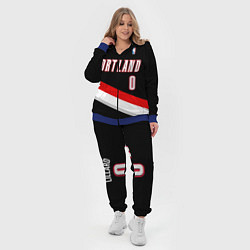 Женский 3D-костюм Portland Trail Blazers 0, цвет: 3D-синий — фото 2