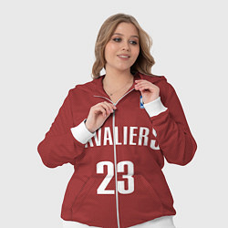 Женский 3D-костюм Cavaliers Cleveland 23: Red, цвет: 3D-белый — фото 2