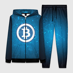 Женский 3D-костюм Bitcoin Blue, цвет: 3D-черный
