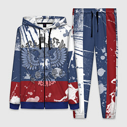 Женский 3D-костюм Триколор и герб, цвет: 3D-синий