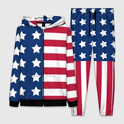 Женский 3D-костюм USA Flag, цвет: 3D-черный