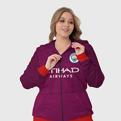Женский 3D-костюм Man City FC: Away 17/18, цвет: 3D-красный — фото 2