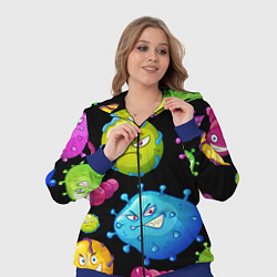 Женский 3D-костюм Веселые микробы, цвет: 3D-синий — фото 2