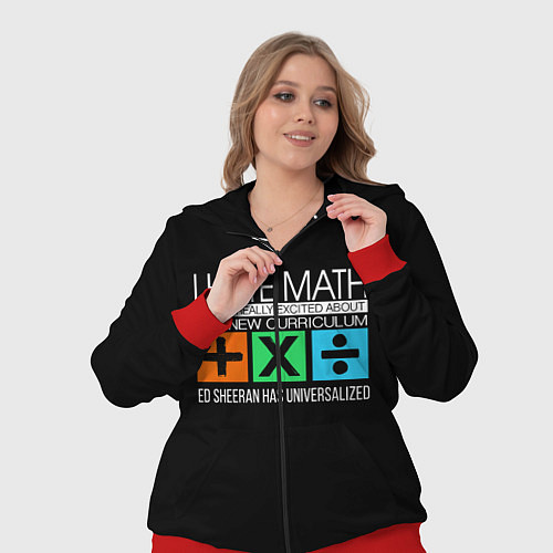 Женский костюм Ed Sheeran: I hate math / 3D-Красный – фото 3