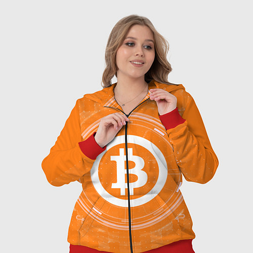 Женский костюм Bitcoin Tech / 3D-Красный – фото 3