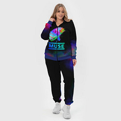 Женский 3D-костюм Muse: Neon Flower, цвет: 3D-синий — фото 2