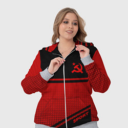 Женский 3D-костюм USSR: Black Sport, цвет: 3D-меланж — фото 2