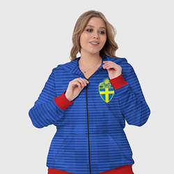 Женский 3D-костюм Сборная Швеции: Гостевая ЧМ-2018, цвет: 3D-красный — фото 2